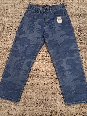 Vans 5 Check  Men's Blue Camo Loose Jeans 36
